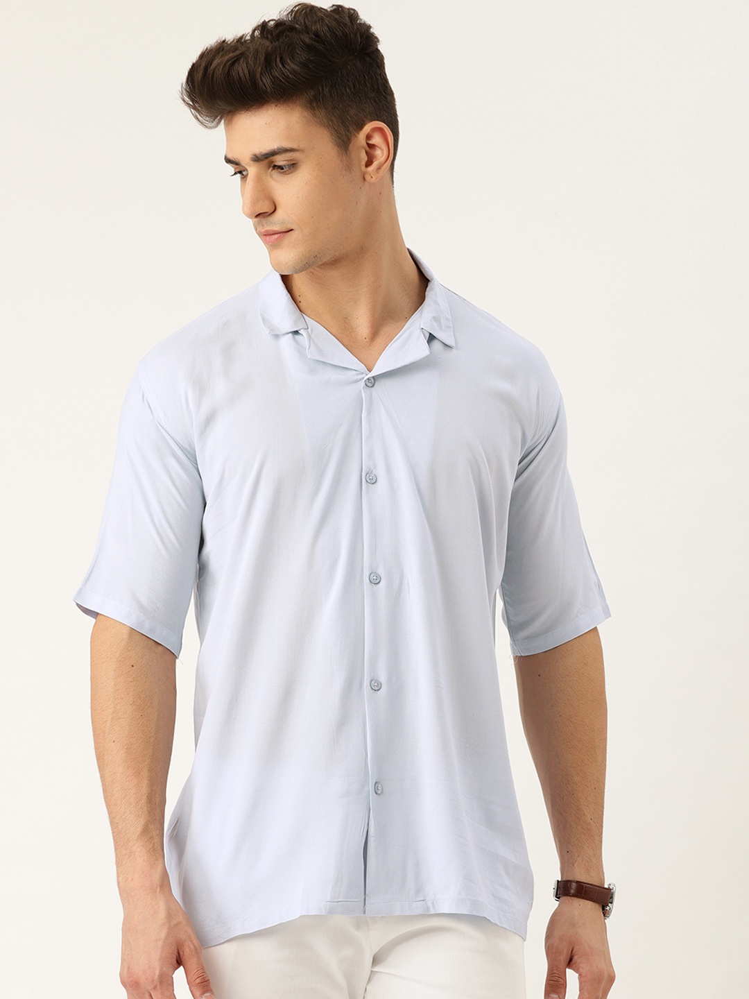 

bedgasm Men Blue Relaxed Tailored Fit Opaque Casual Shirt