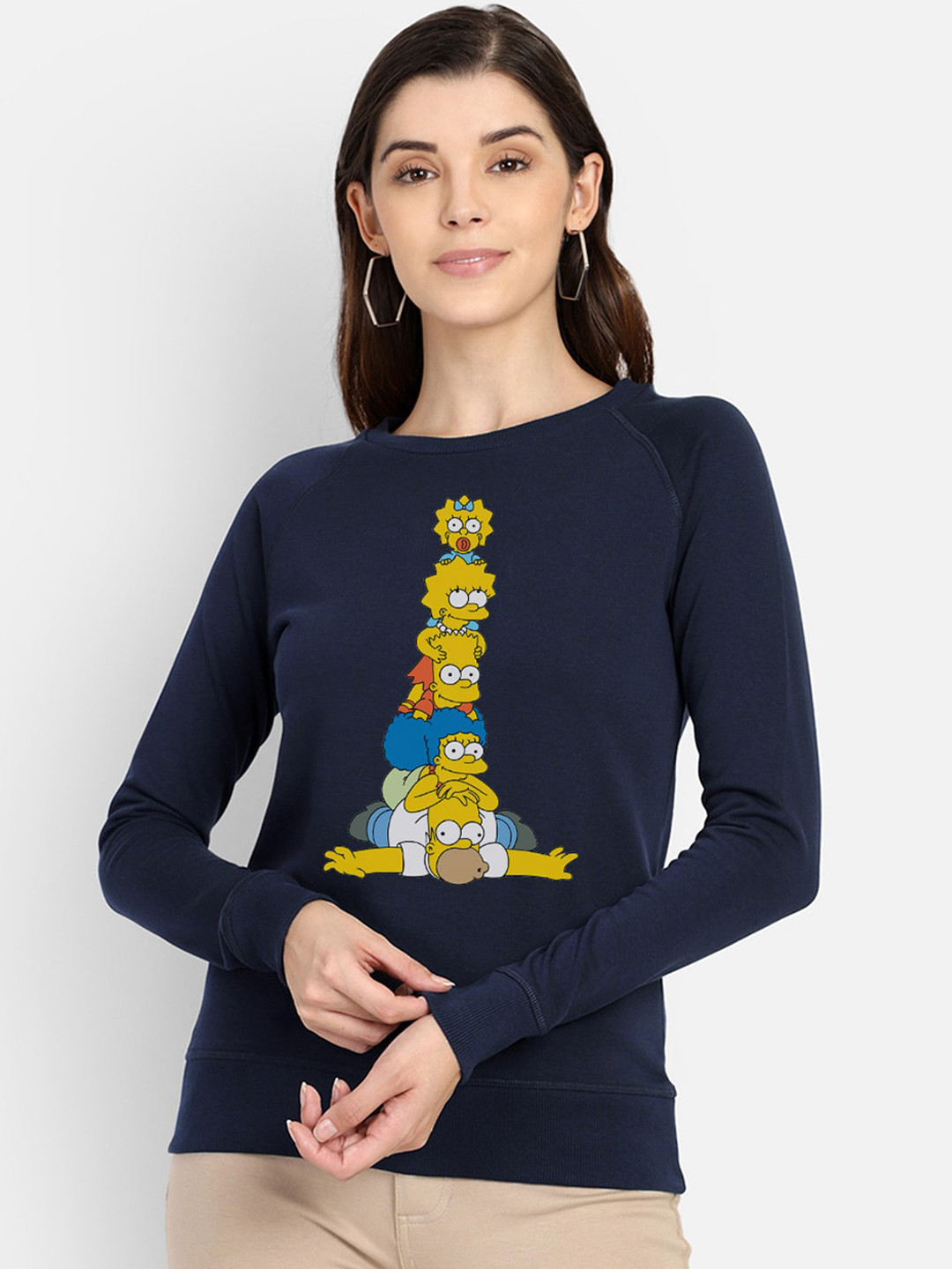 

Free Authority Women Navy Blue Simpsons Printed Sweatshirt