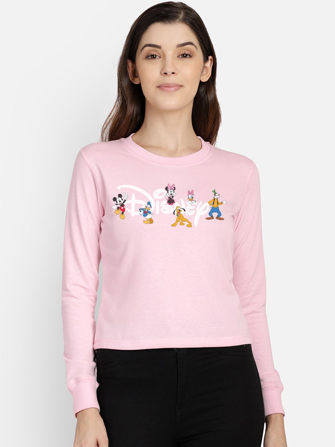 

Free Authority Mickey & Friends Women Pink Printed Sweatshirt