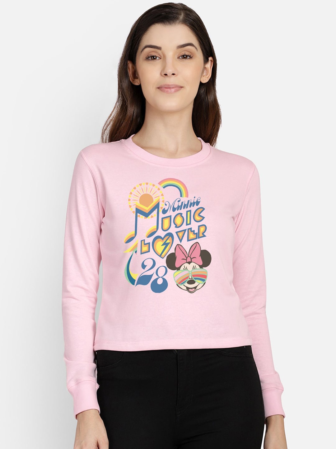 

Free Authority Mickey & Friends Women Pink Printed Sweatshirt