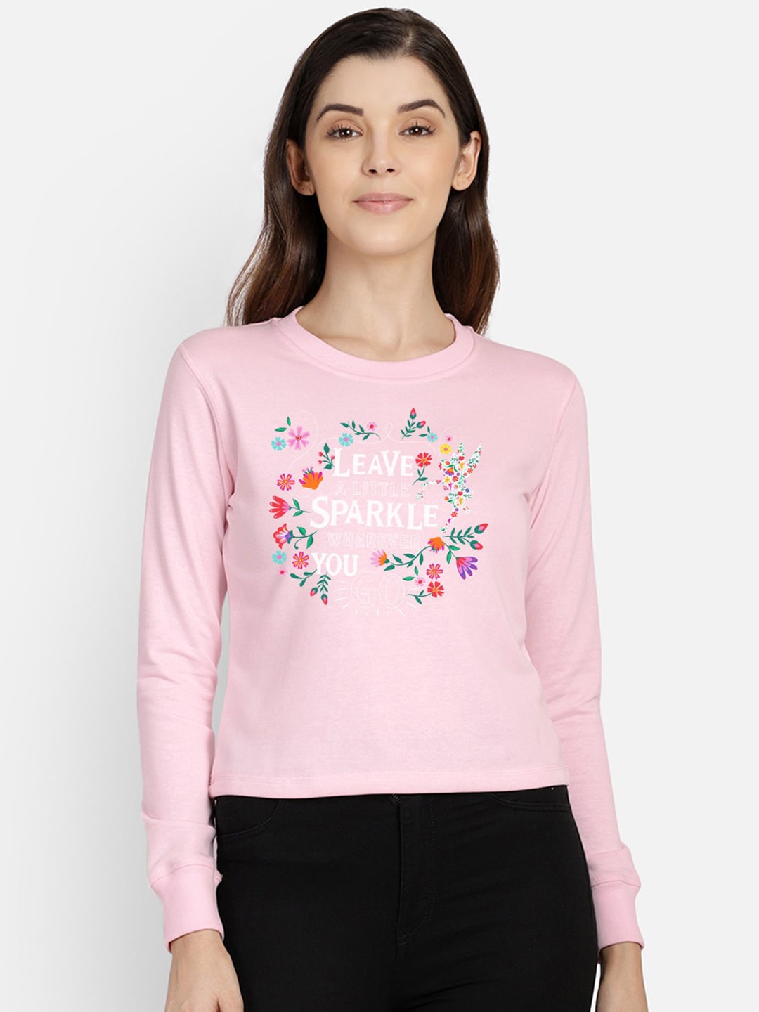 

Free Authority Women Pink Printed Sweatshirt