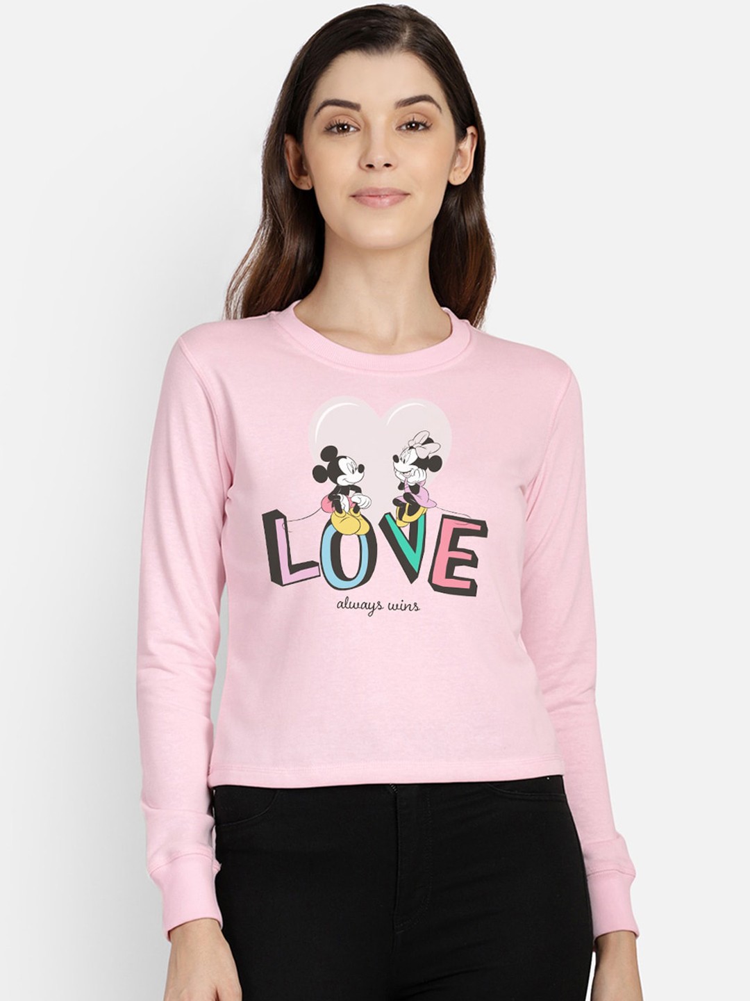

Free Authority Mickey & Friends Women Pink Printed Sweatshirt