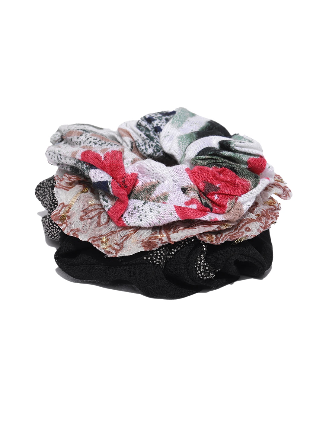 

I AM FOR YOU Women Set of 3 Printed Assorted Scrunchies