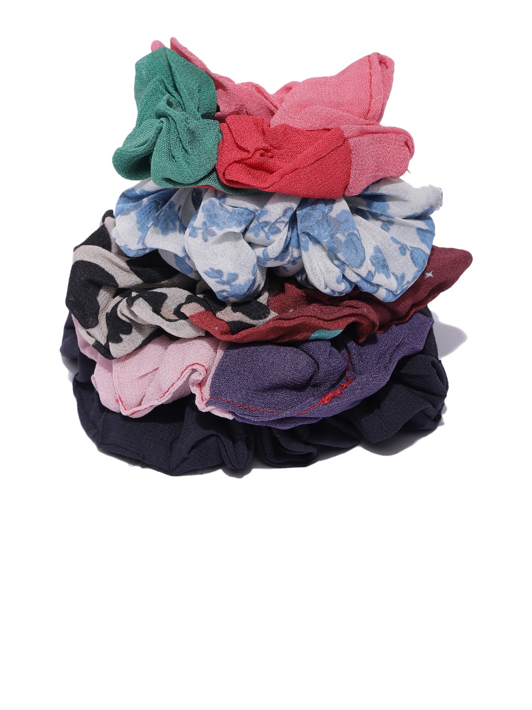 

I AM FOR YOU Women Set of 5 Printed Assorted Scrunchies