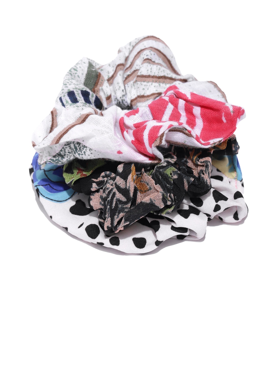 

I AM FOR YOU Women Set of 3 Printed Assorted Scrunchies