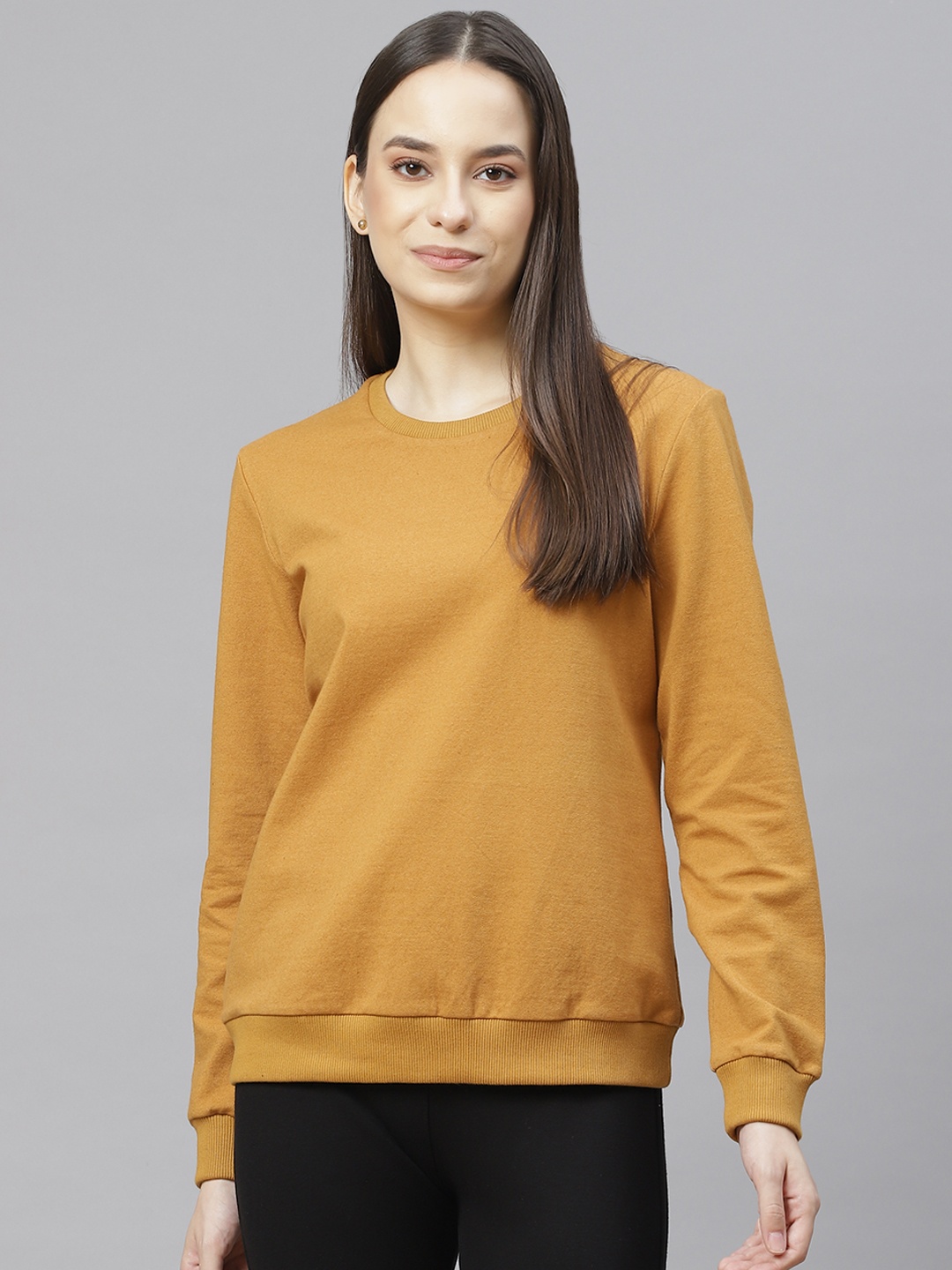 

I AM FOR YOU Women Mustard Sweatshirt