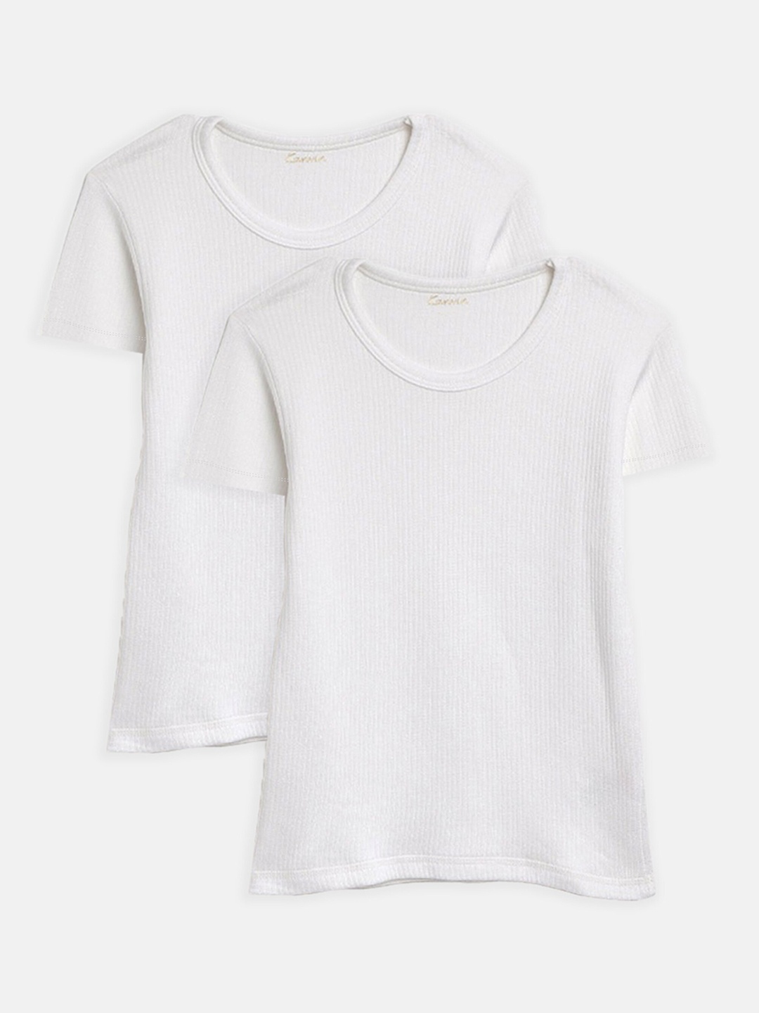 

Kanvin Boys Pack Of 2 White Striped Thermal Tops