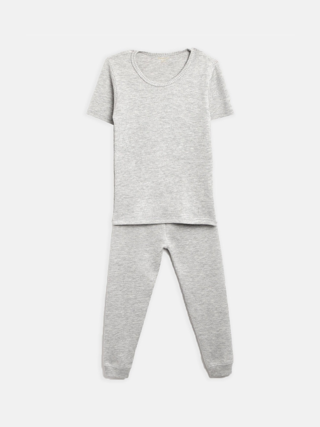 

Kanvin Boys Grey Melange Solid Thermal Set