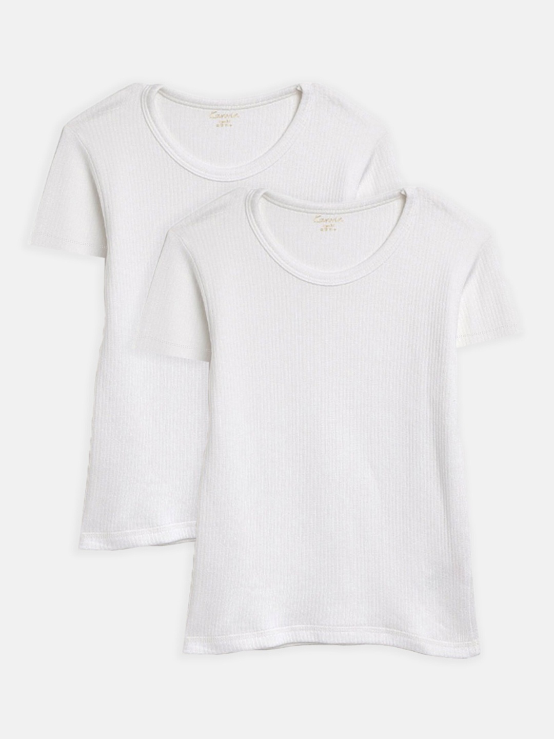 

Kanvin Boys Pack Of 2 White Ribbed Thermal T-shirts