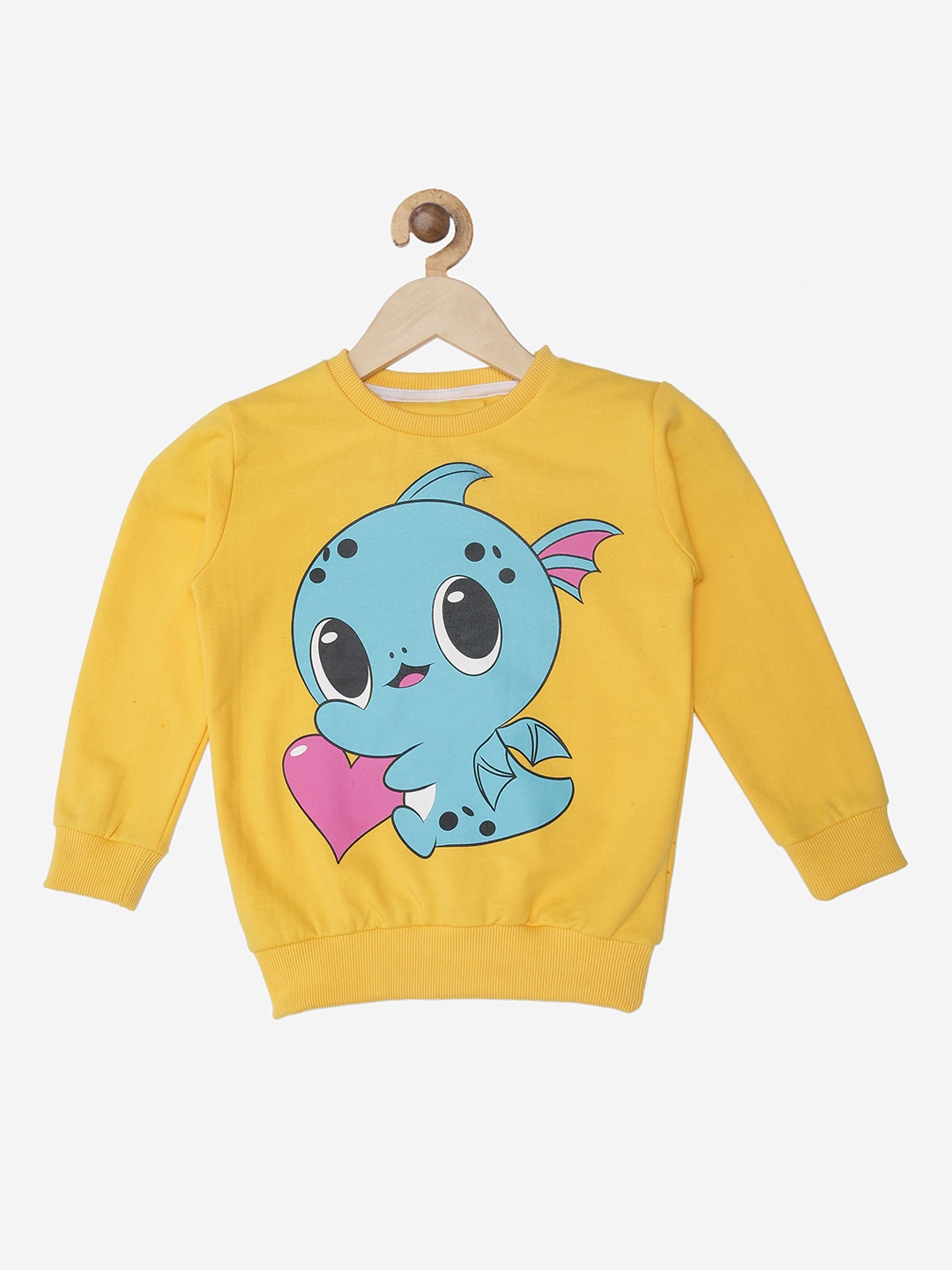 

Wyld Sprog Boys Yellow Printed Sweatshirt