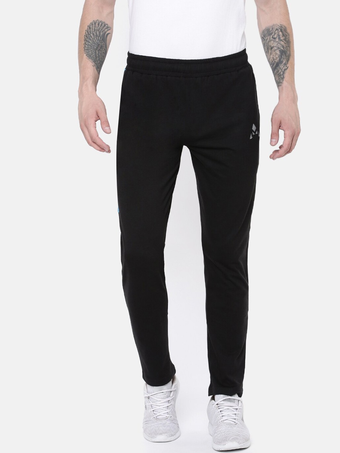 

ACTIMAXX Men Black Solid Cotton Track Pants