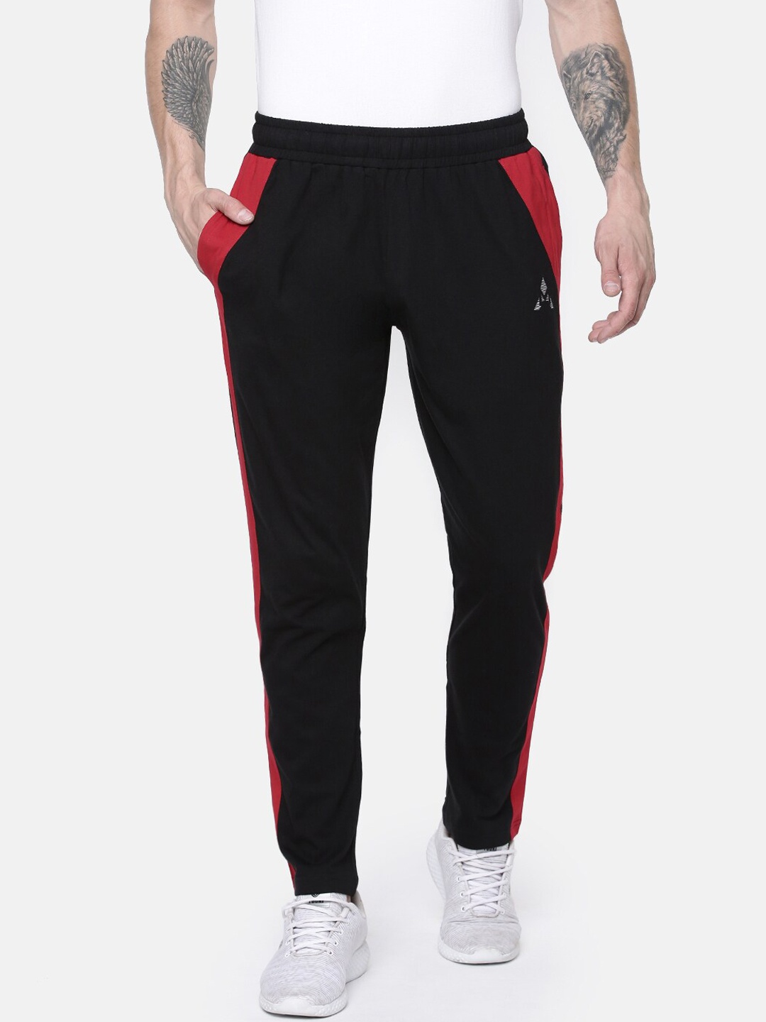 

ACTIMAXX Men Black Solid Pure Cotton Track Pants