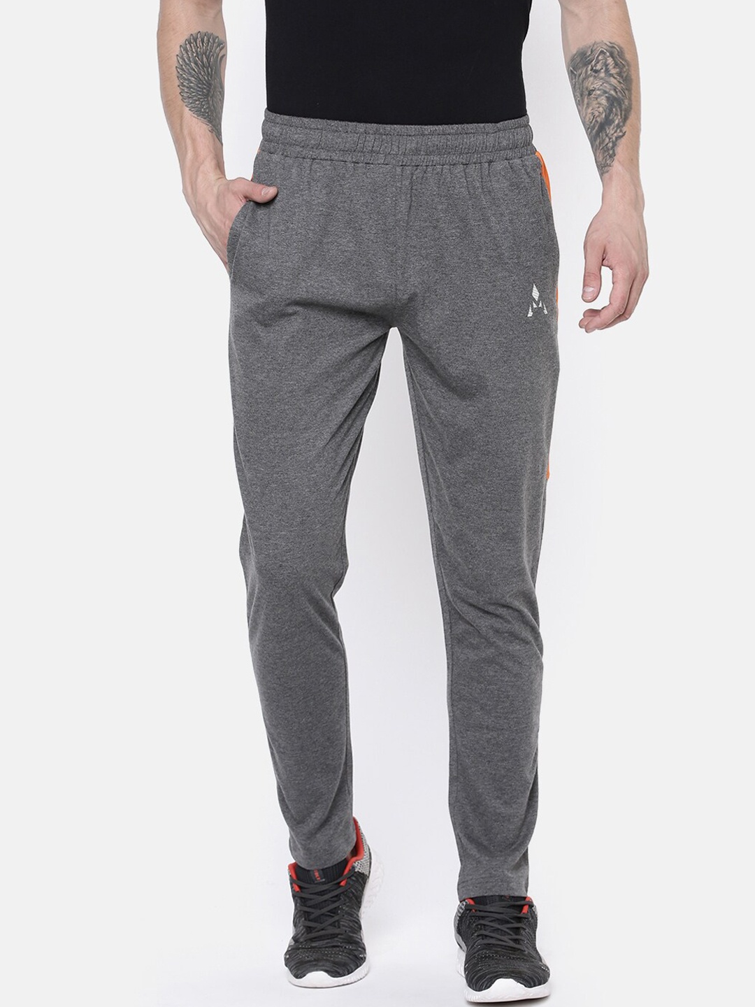 

ACTIMAXX Men Charcoal Grey Solid Cotton Track Pants