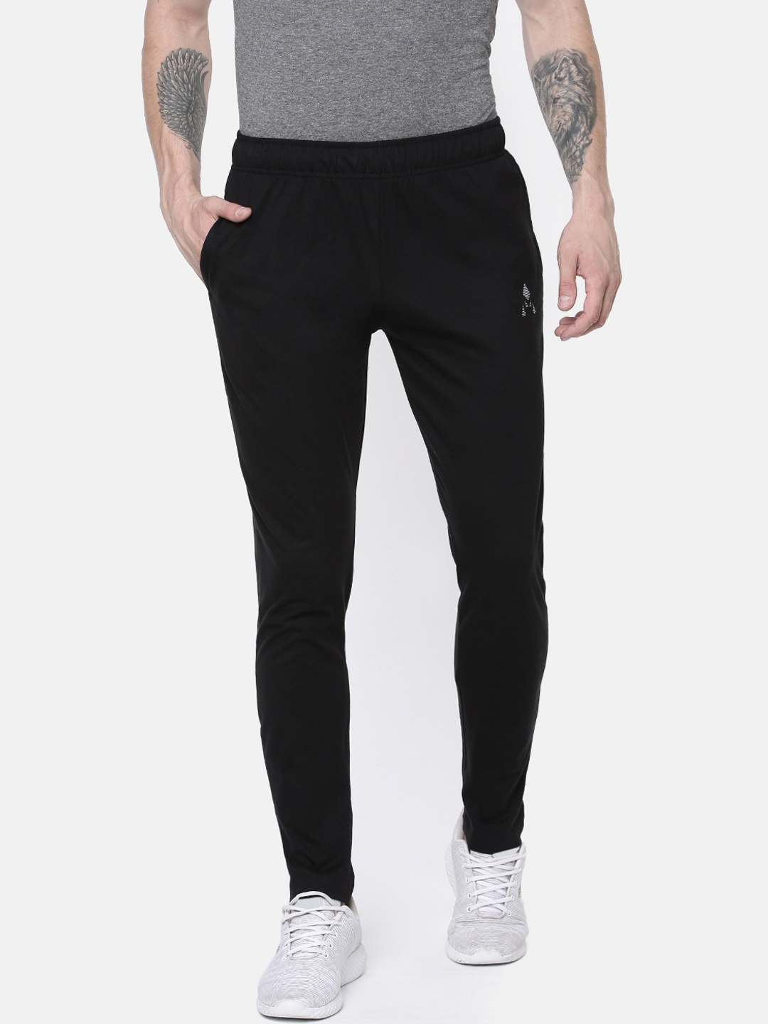 

ACTIMAXX Men Black Solid Pure Cotton Track Pants