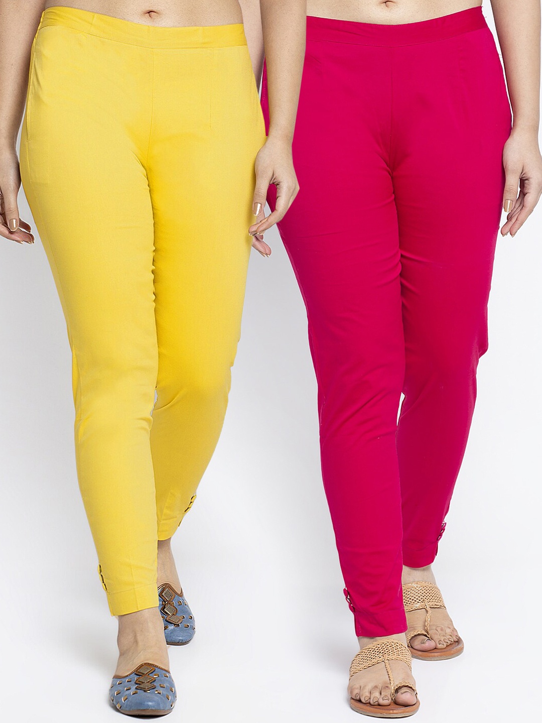 

GRACIT Women Pack Of 2 Trousers, Yellow