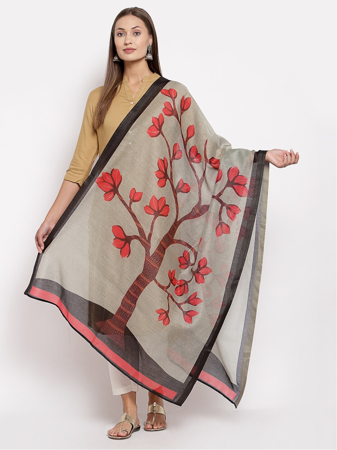 

Myshka Multicoloured Printed Dupatta, Multi