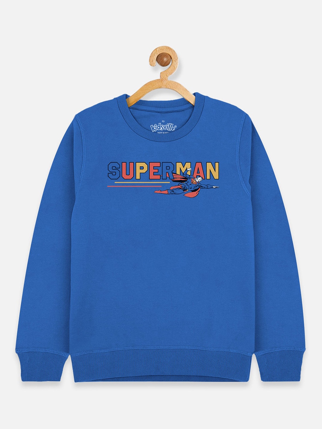 

Kids Ville Boys Blue Superman Printed Sweatshirt