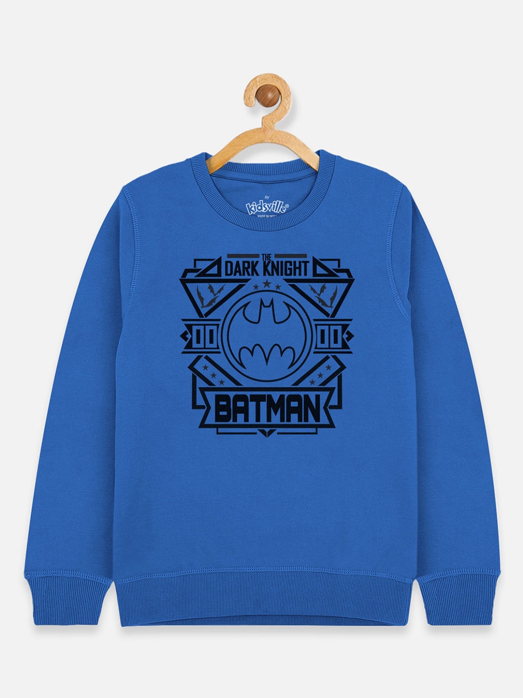 

Kids Ville Boys Blue & Black Batman Printed Sweatshirt
