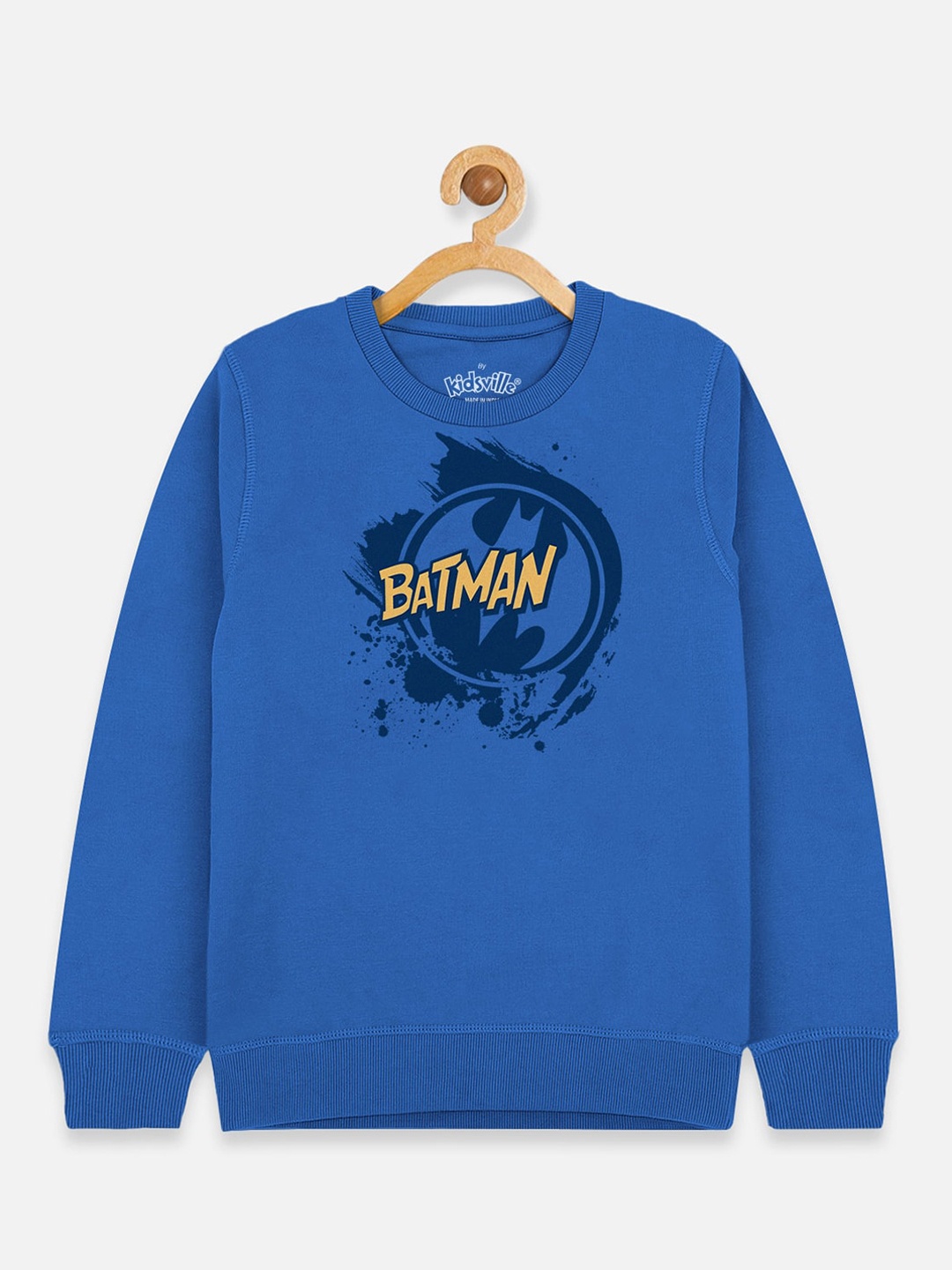 

Kids Ville Boys Blue Batman Printed Sweatshirt