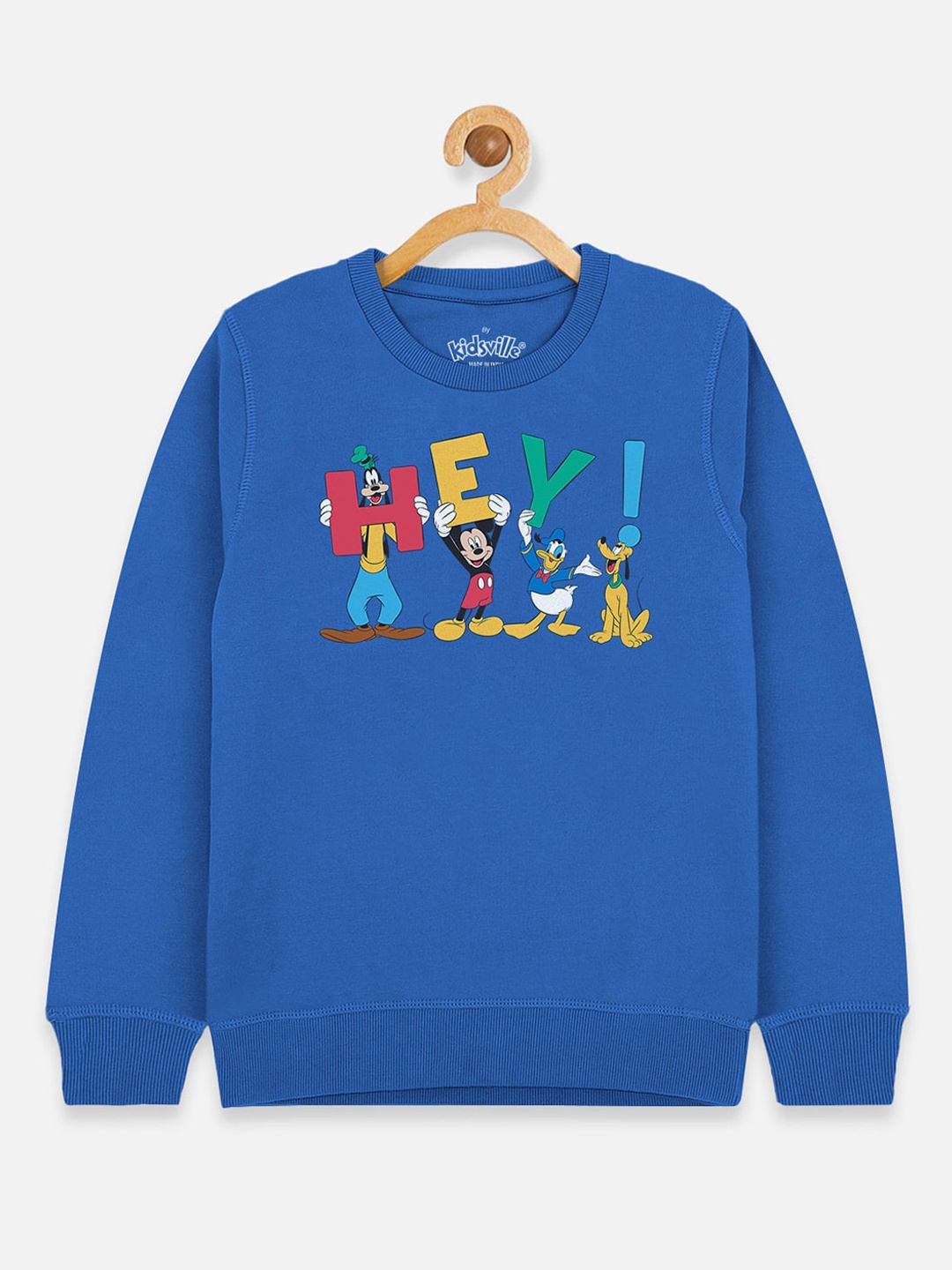 

Kids Ville Mickey & Friends Boys Blue Printed Sweatshirt