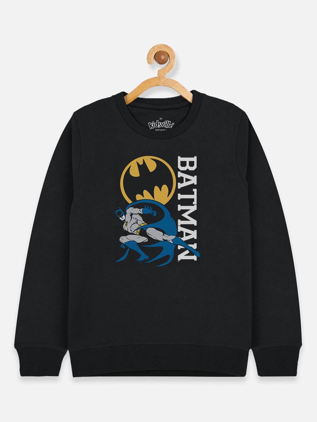 

Kids Ville Boys Black Batman Printed Sweatshirt