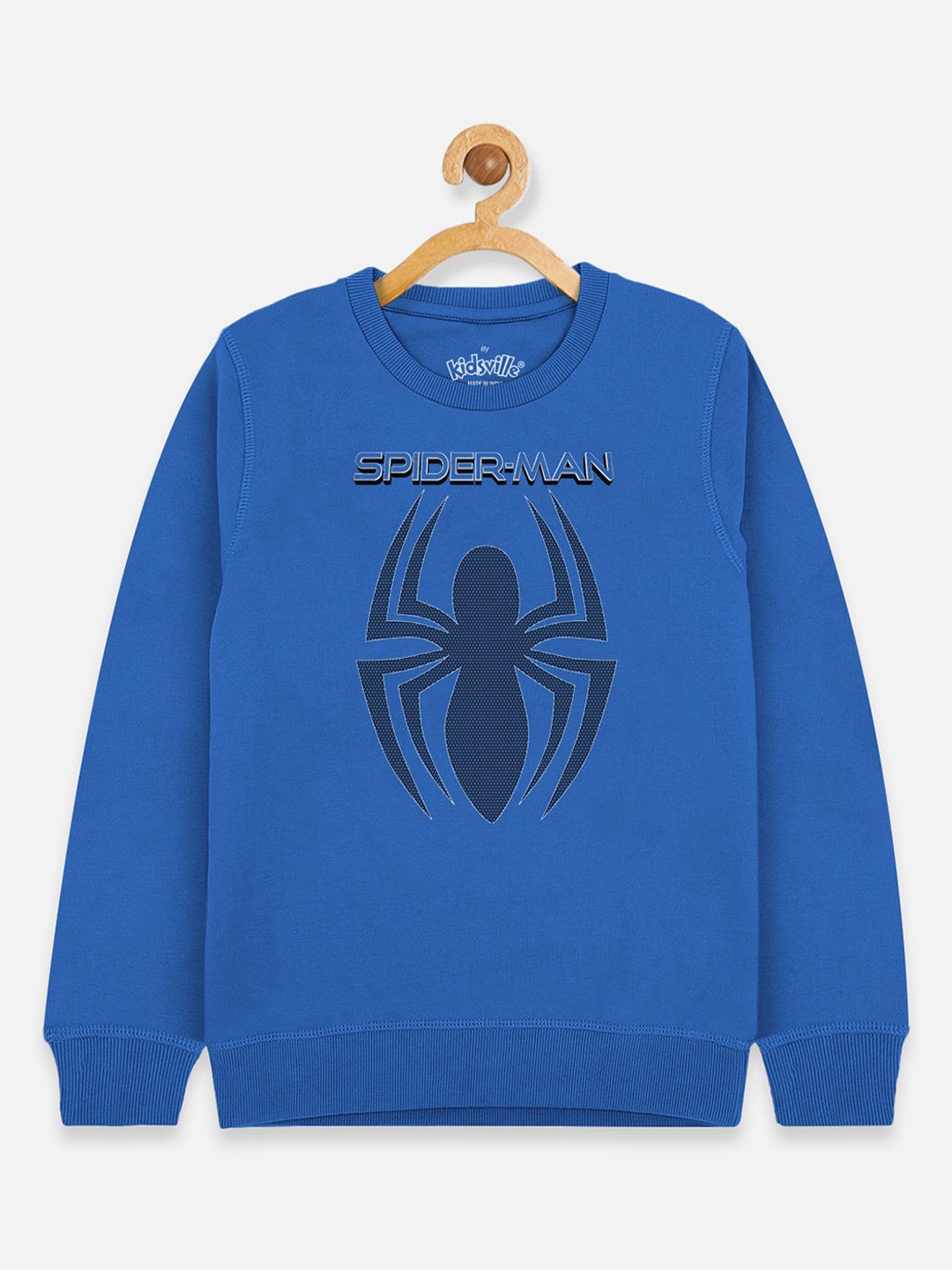 

Kids Ville Boys Blue Printed Spiderman Sweatshirt
