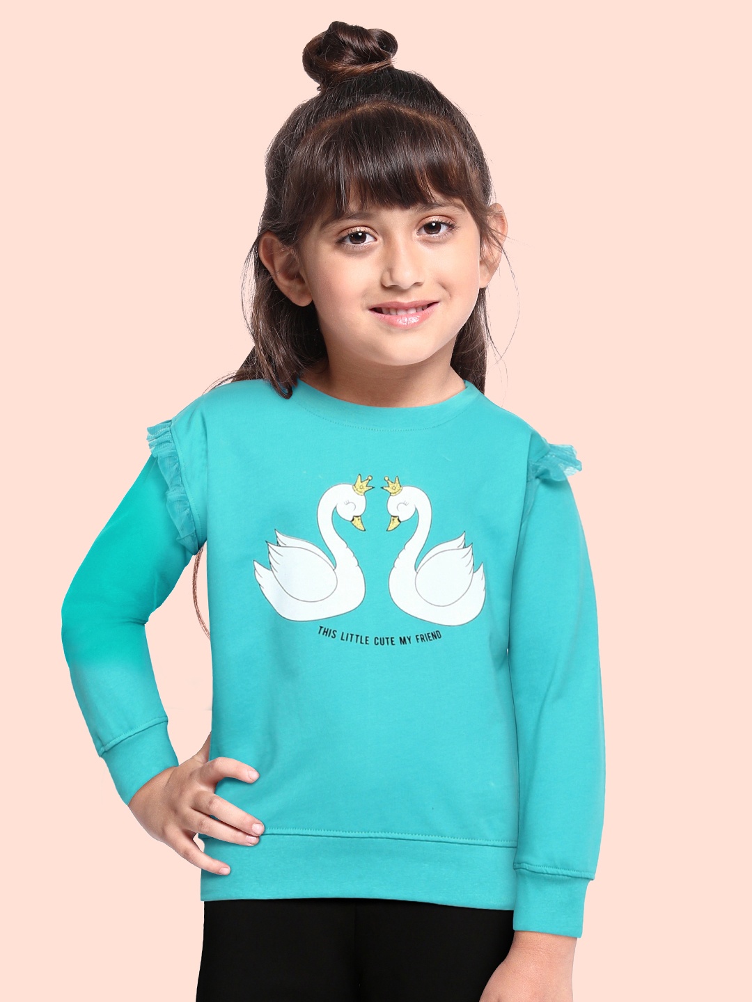 

Provogue Girls Blue Printed Sweatshirt