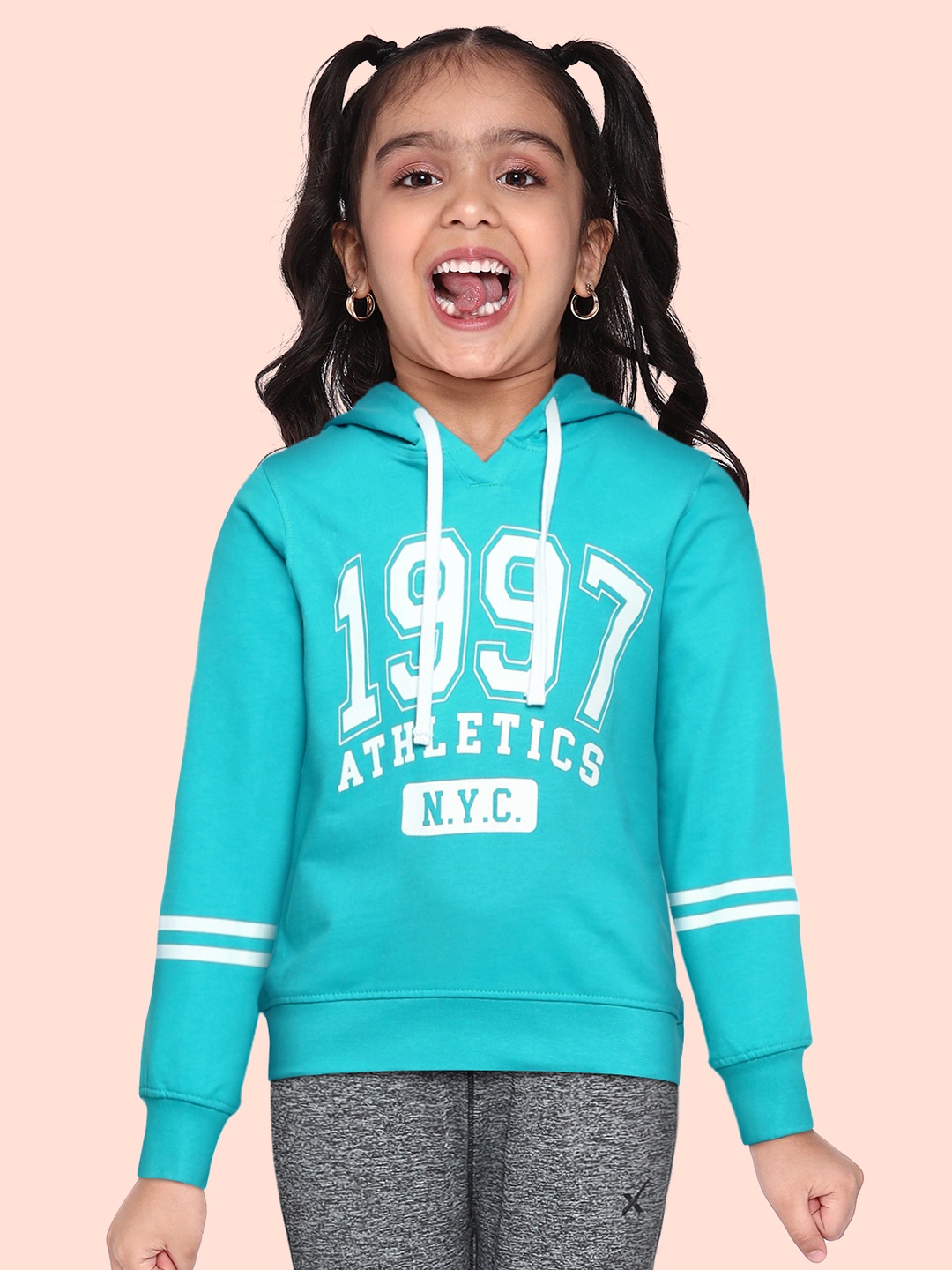 

Provogue Girls Turquoise Blue Printed Sweatshirt