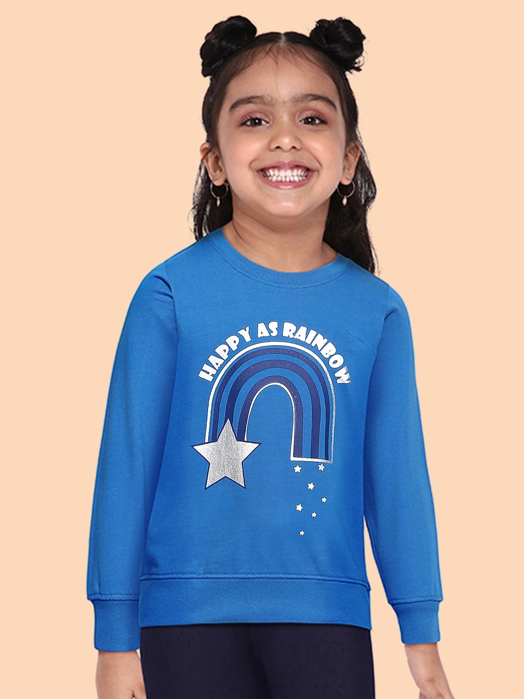 

Provogue Girls Blue Printed Sweatshirt