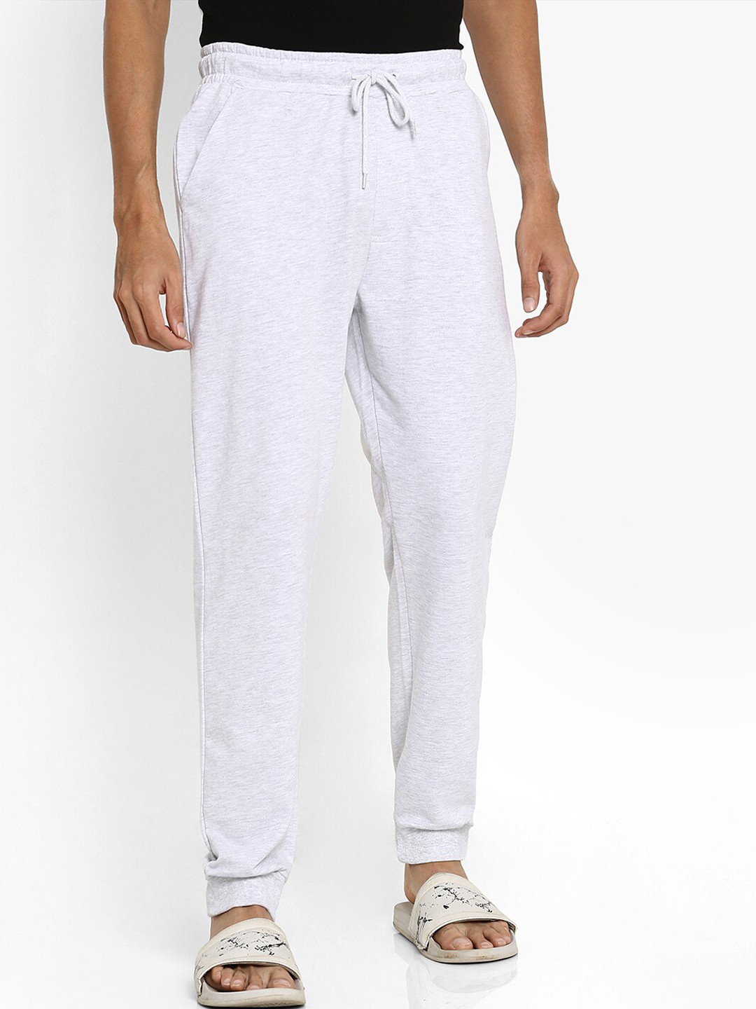 

Ajile by Pantaloons Men Grey Solid Jogger Lounge Pants