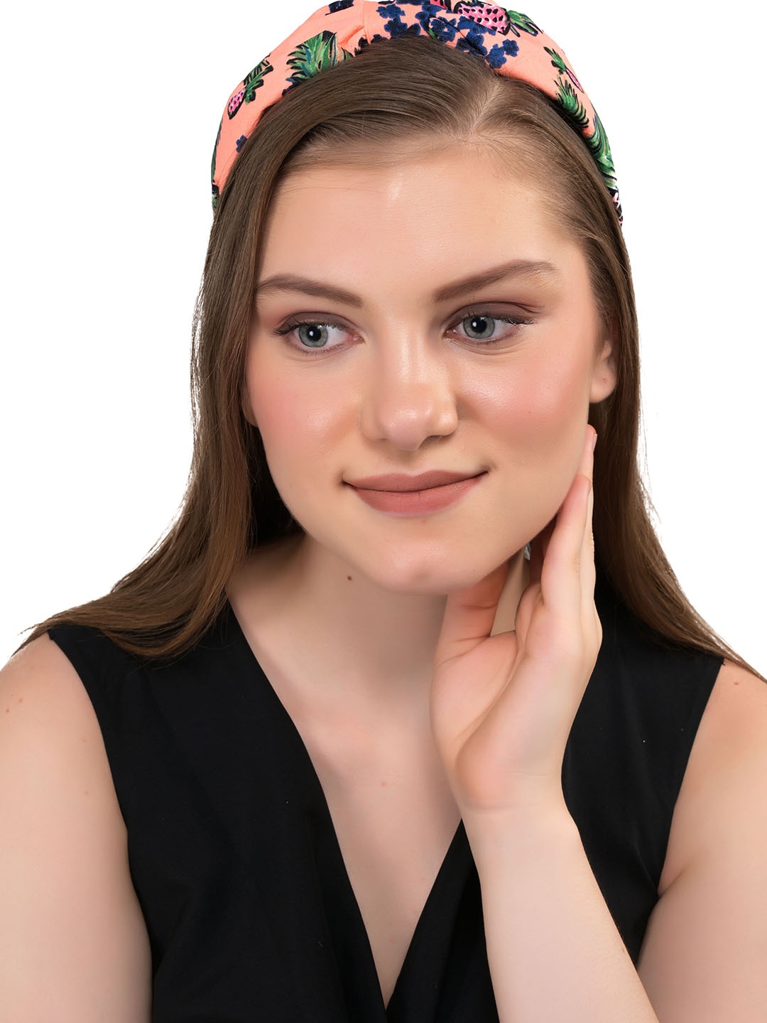 

BuckleUp Women Pink & Green Lace Hairband