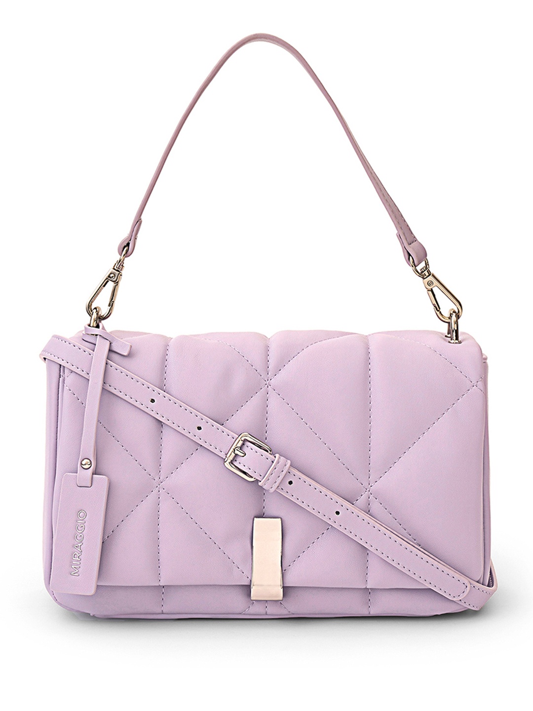 

MIRAGGIO Genevieve Quilted Satchel Bag, Lavender