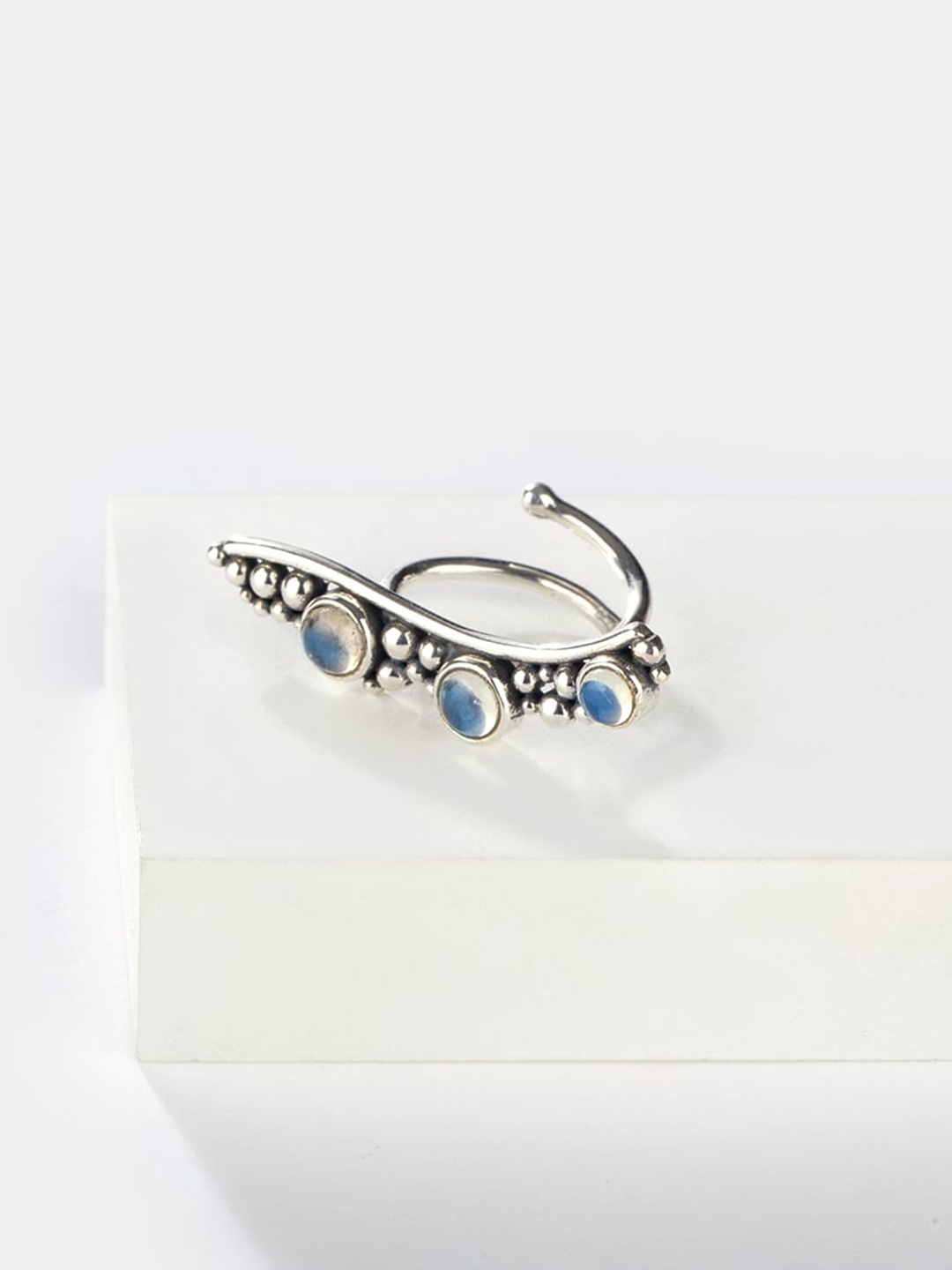 

SHAYA Set of 2 Silver-Toned A Lazy Morning Finger Ring