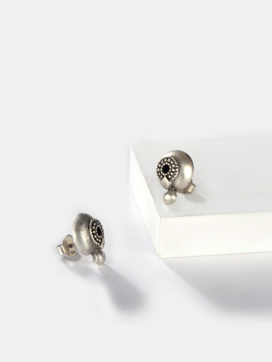 

SHAYA Silver-Toned Contemporary Studs Earrings