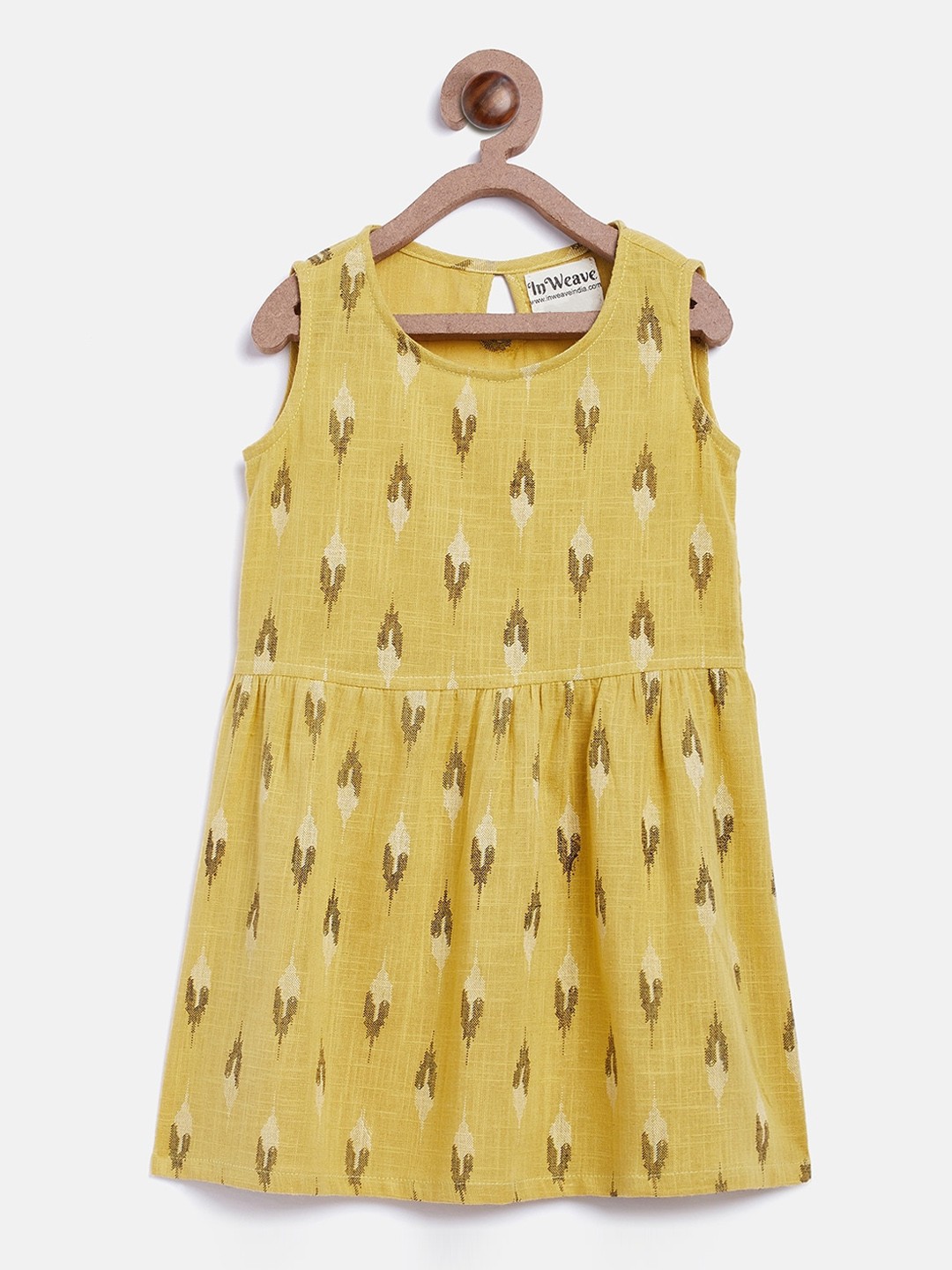 

InWeave Girls Mustard Yellow & Brown Dress
