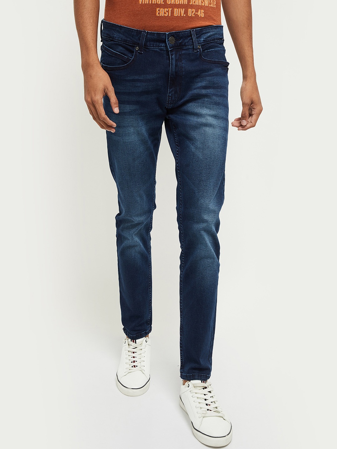 

max Men Blue Skinny Fit Light Fade Jeans