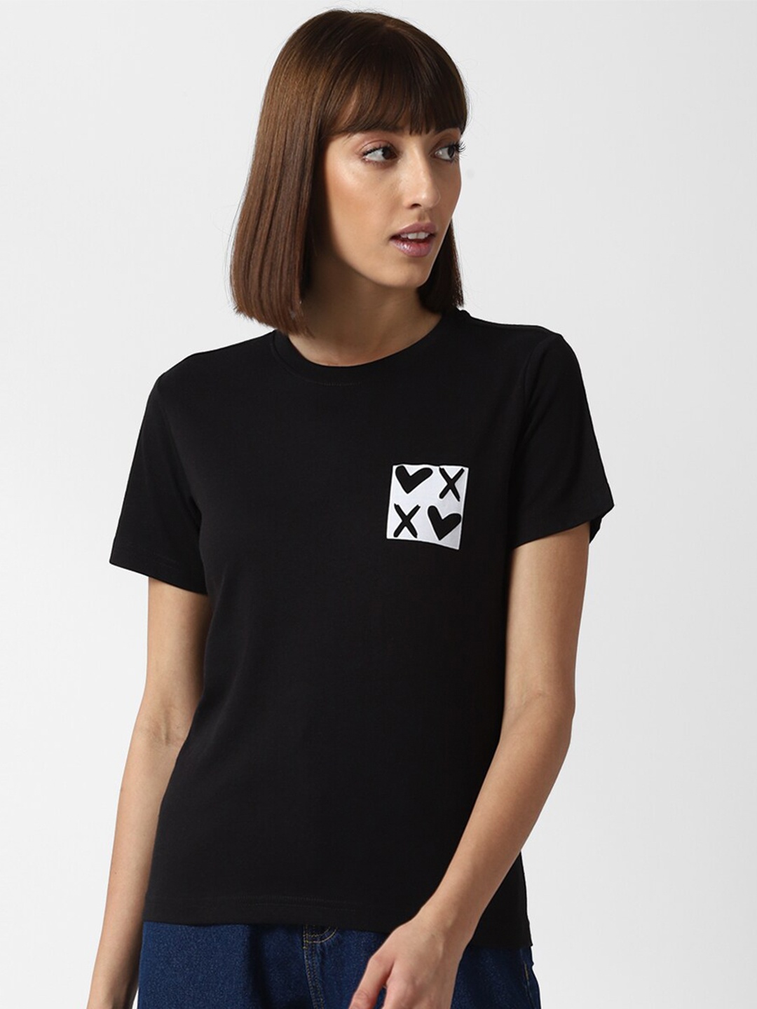 

FOREVER 21 Woman Black Regular Top