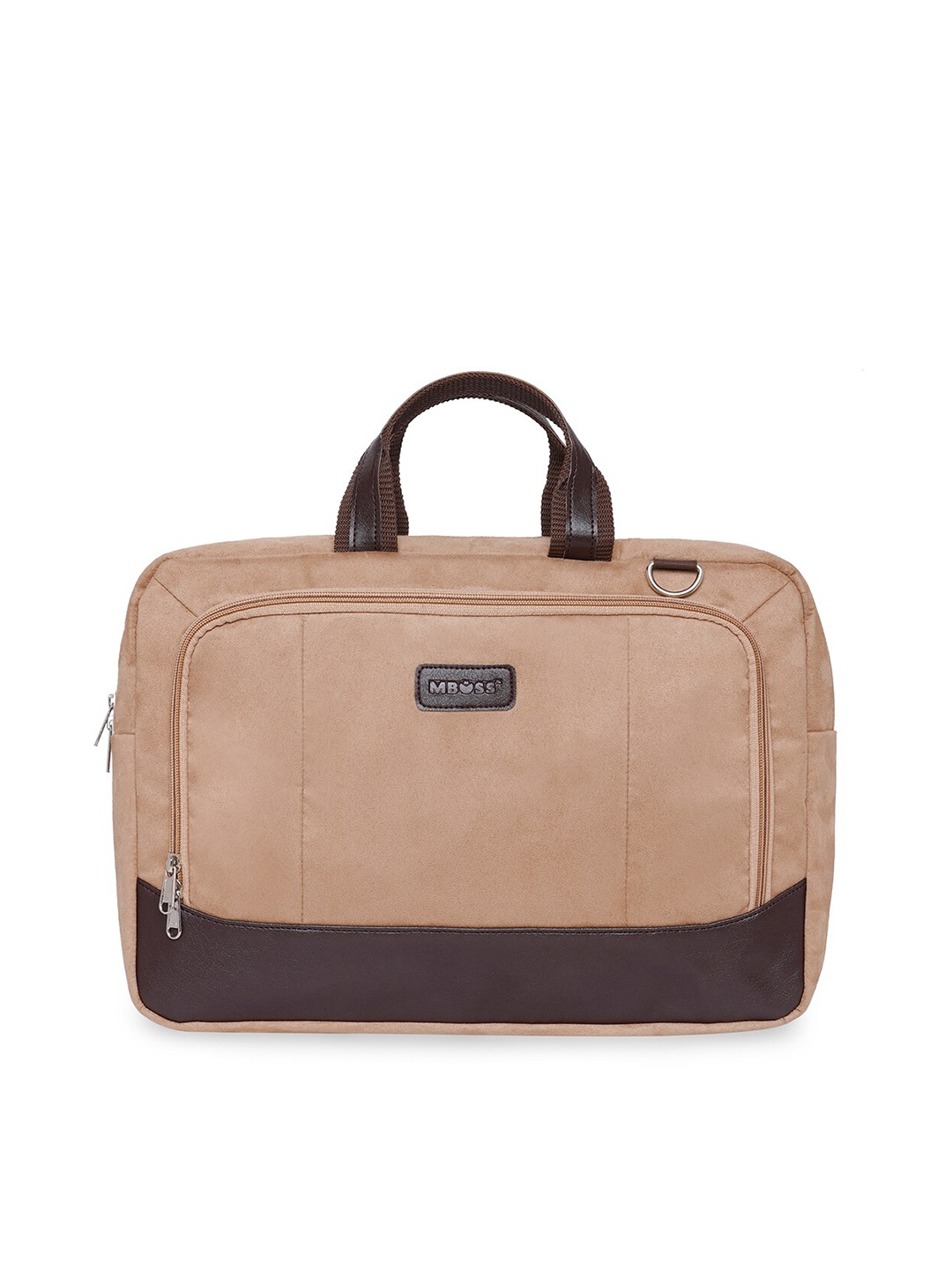 

MBOSS Unisex Beige & Brown 14" Laptop Bag