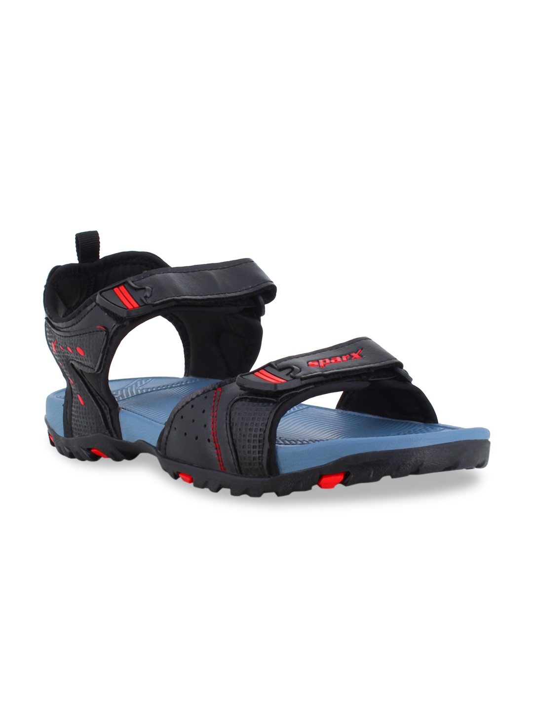 

Sparx Men Black & Blue Solid Sports Sandals