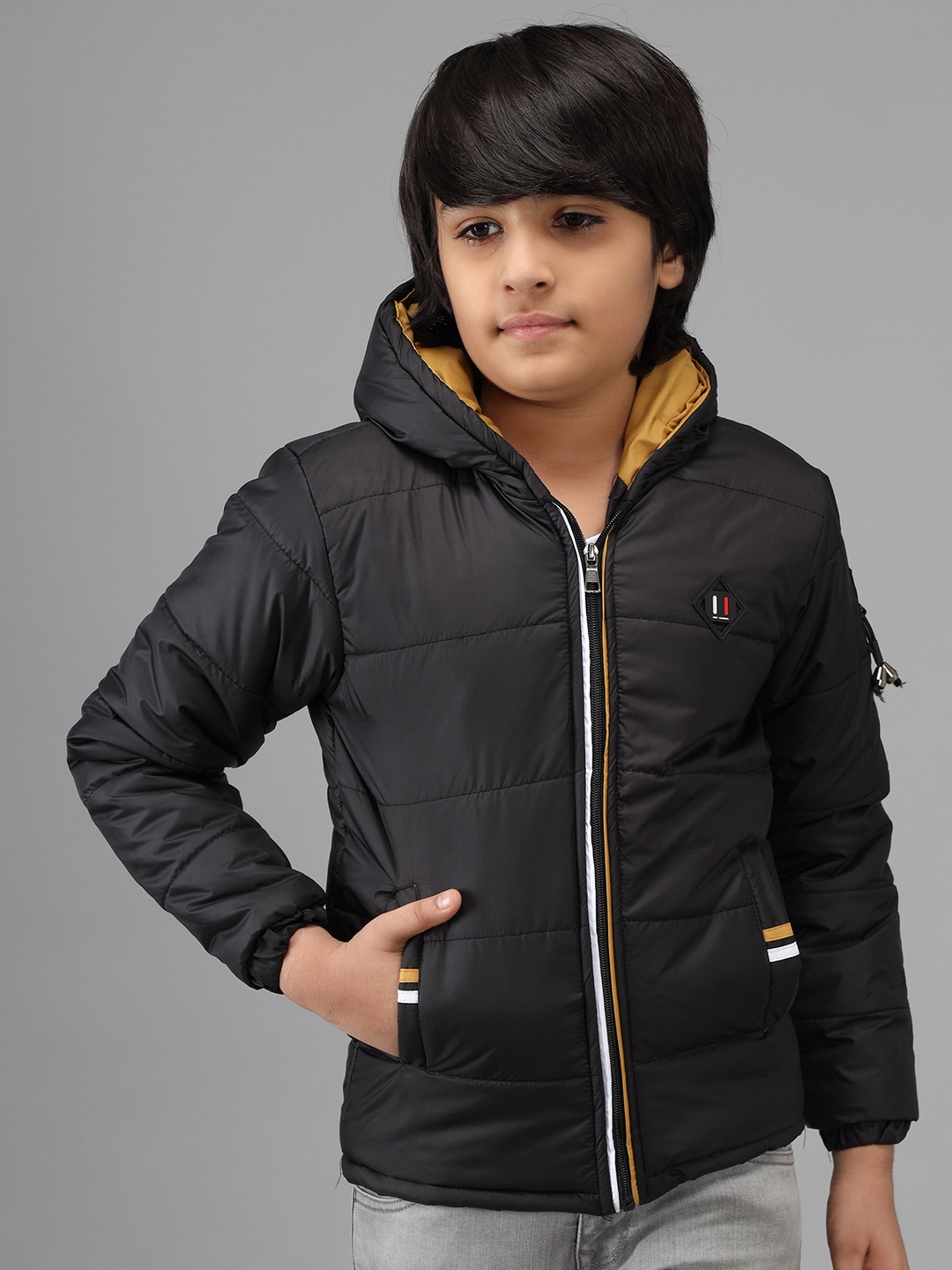 

Nick and Jones Boys Black Hooded Padded Jacket