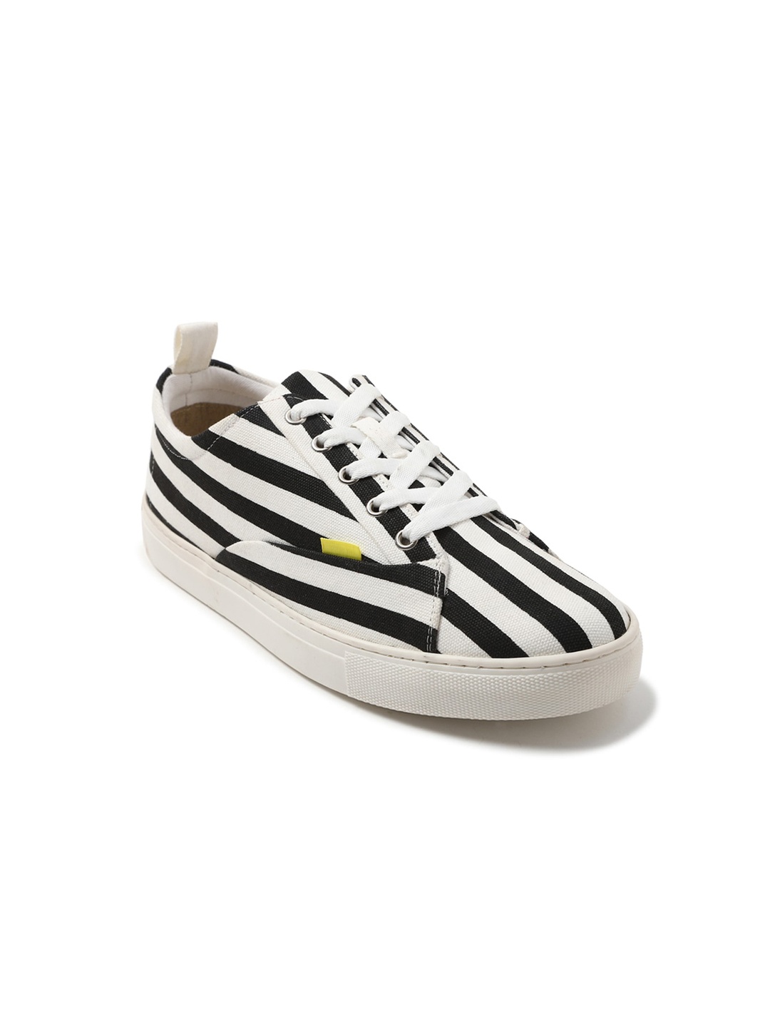 

FOREVER 21 Men Multicoloured Striped PU Sneakers, Multi