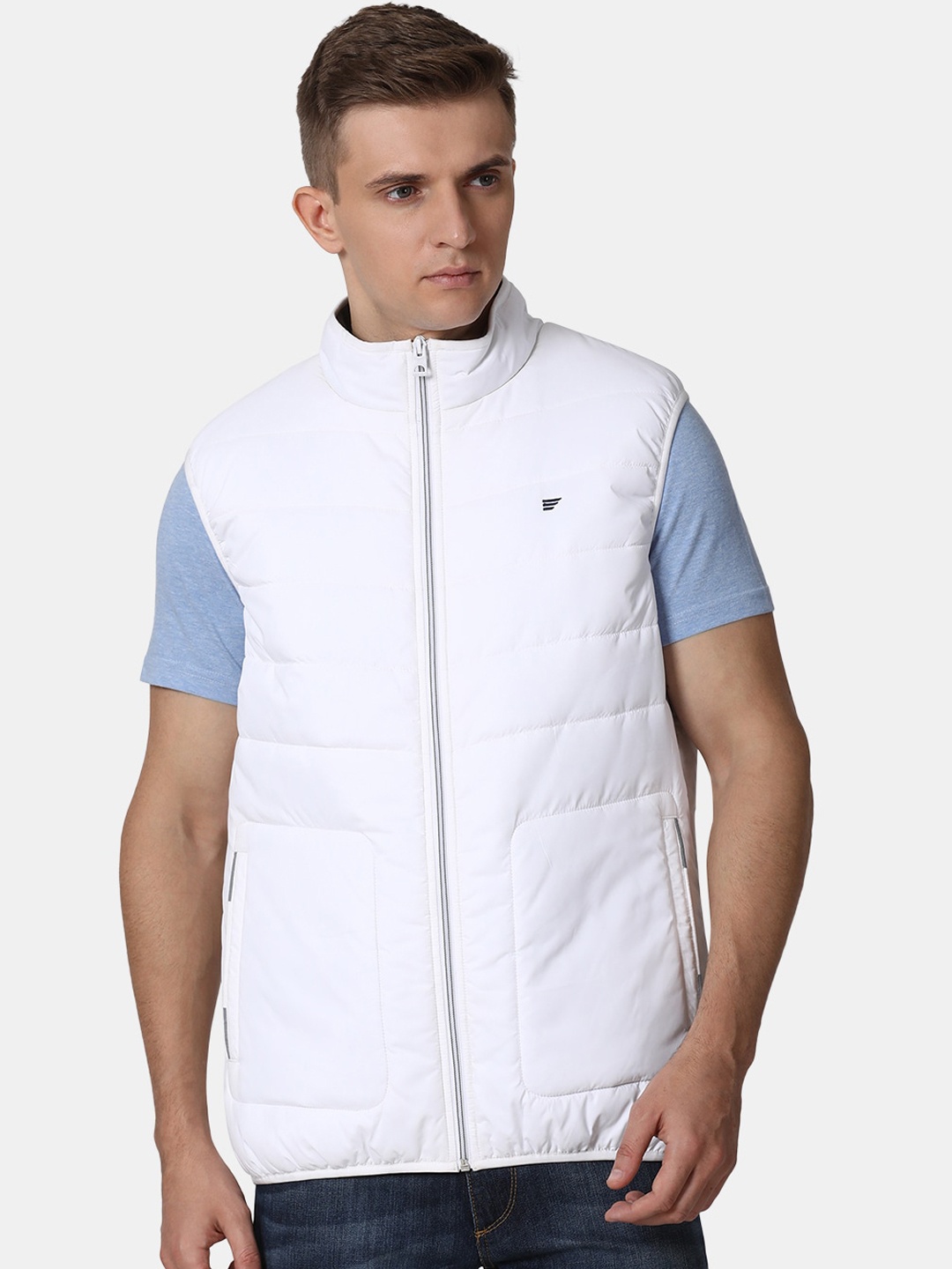 

t-base Men White Lightweight Puffer Jacket