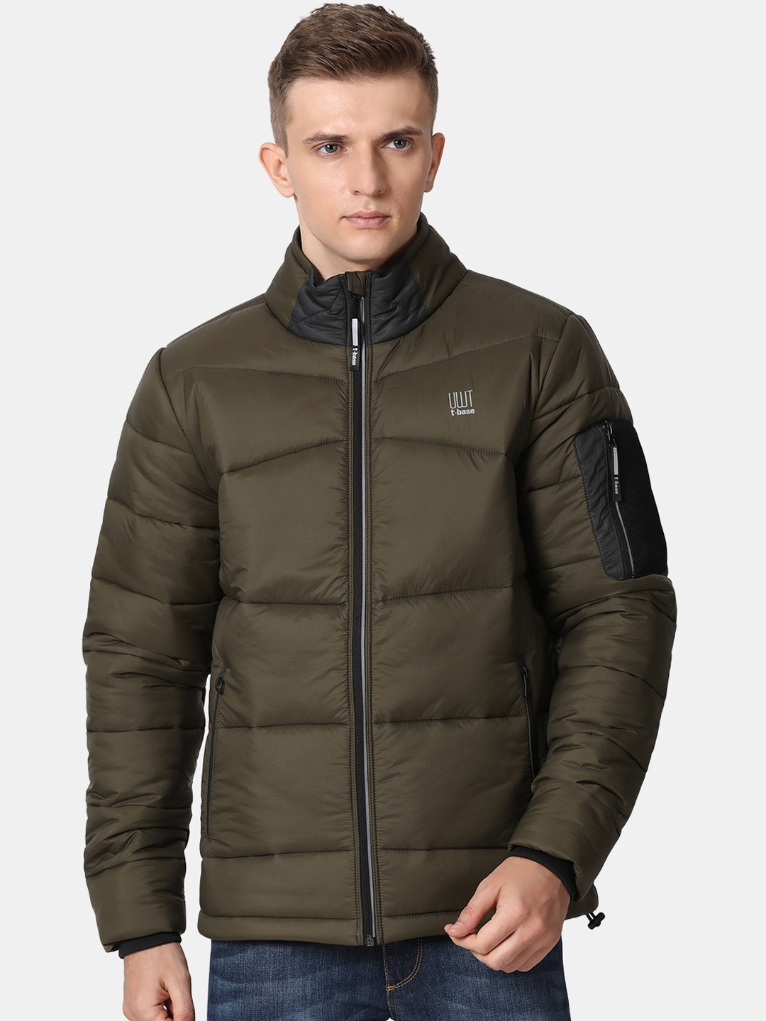 

t-base Men Olive Green Lightweight Padded Jacket