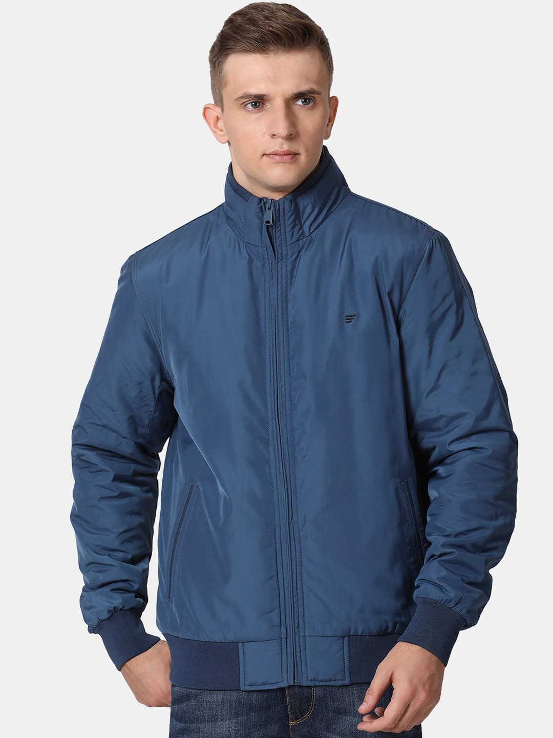 

t-base Men Navy Blue Lightweight Bomber Jacket