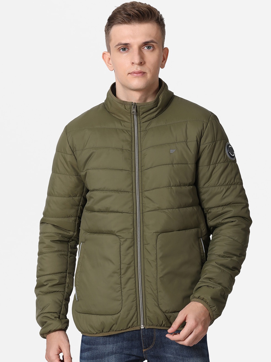 

t-base Men Olive Green Lightweight Puffer Jacket