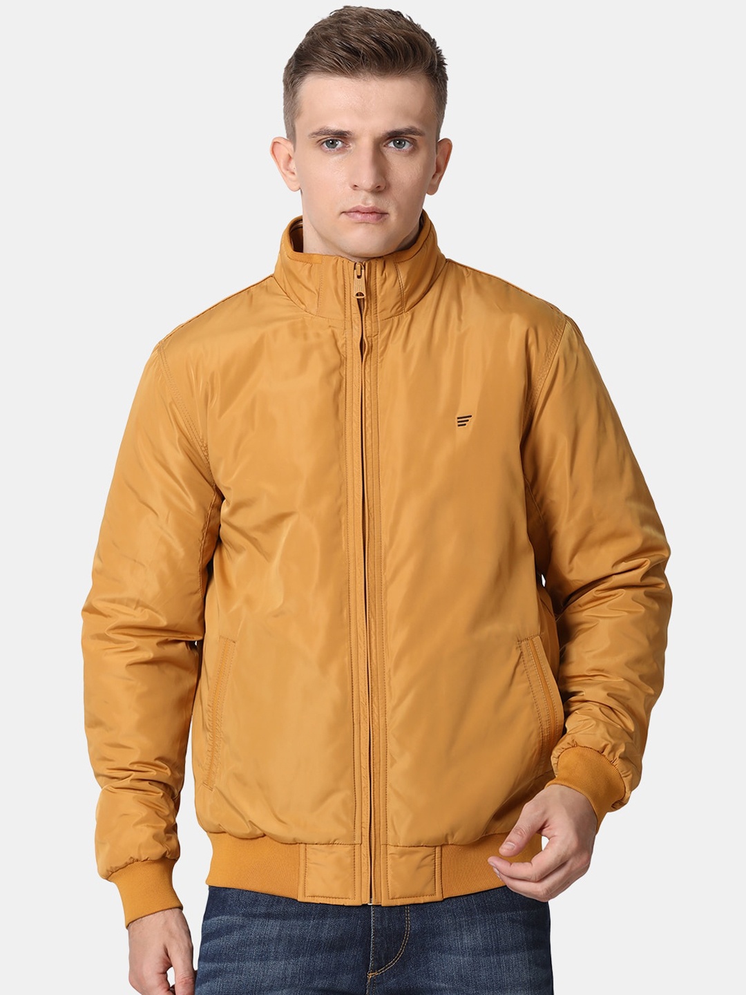 

t-base Men Mustard Lightweight Bomber Jacket