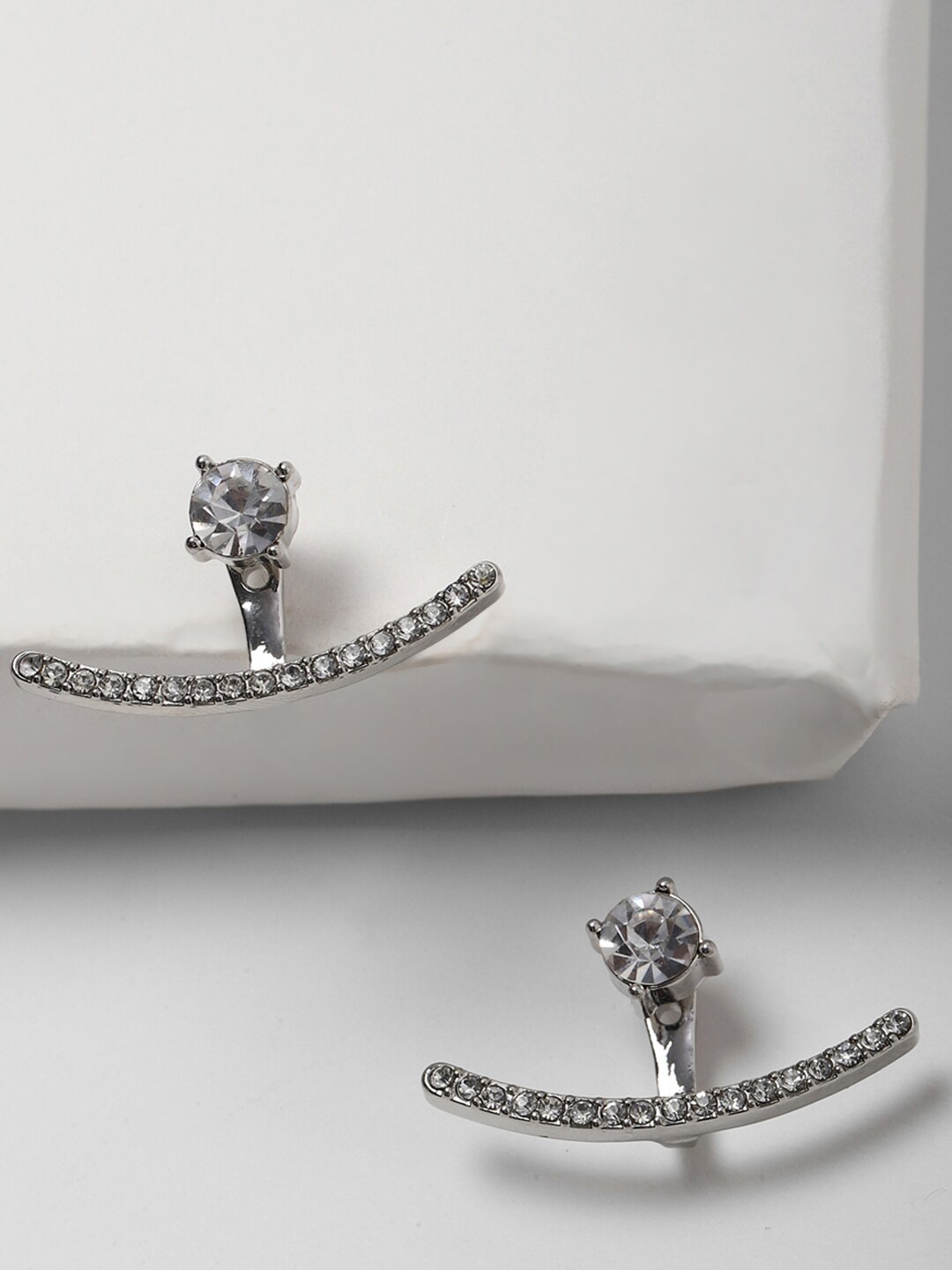 

FOREVER 21 Silver-Toned Contemporary Studs Earrings