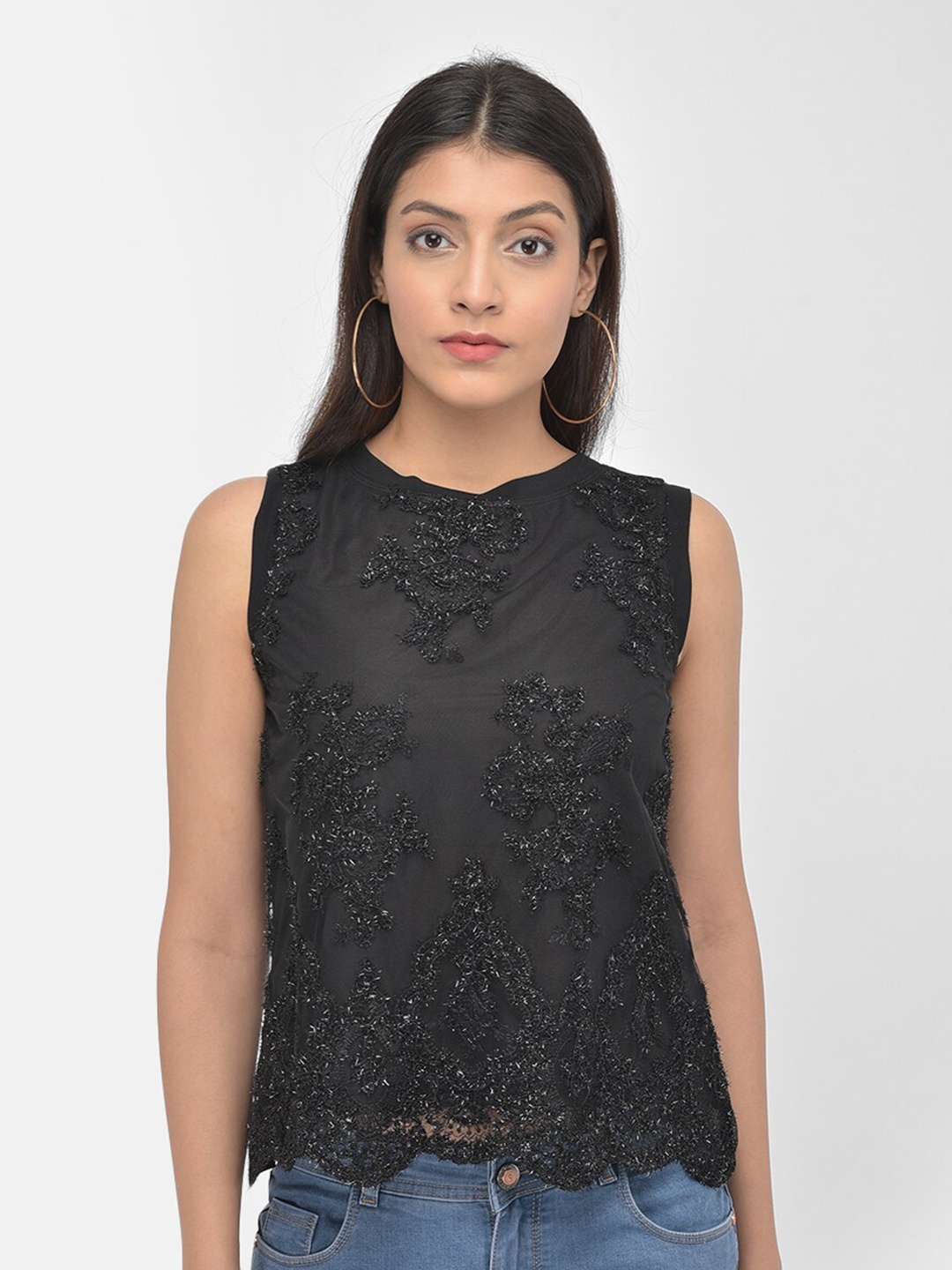 

Latin Quarters Black Regular Top