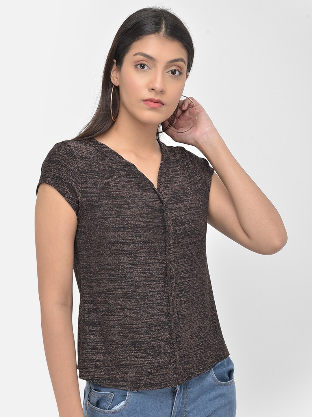 

Latin Quarters Women Black Regular Top