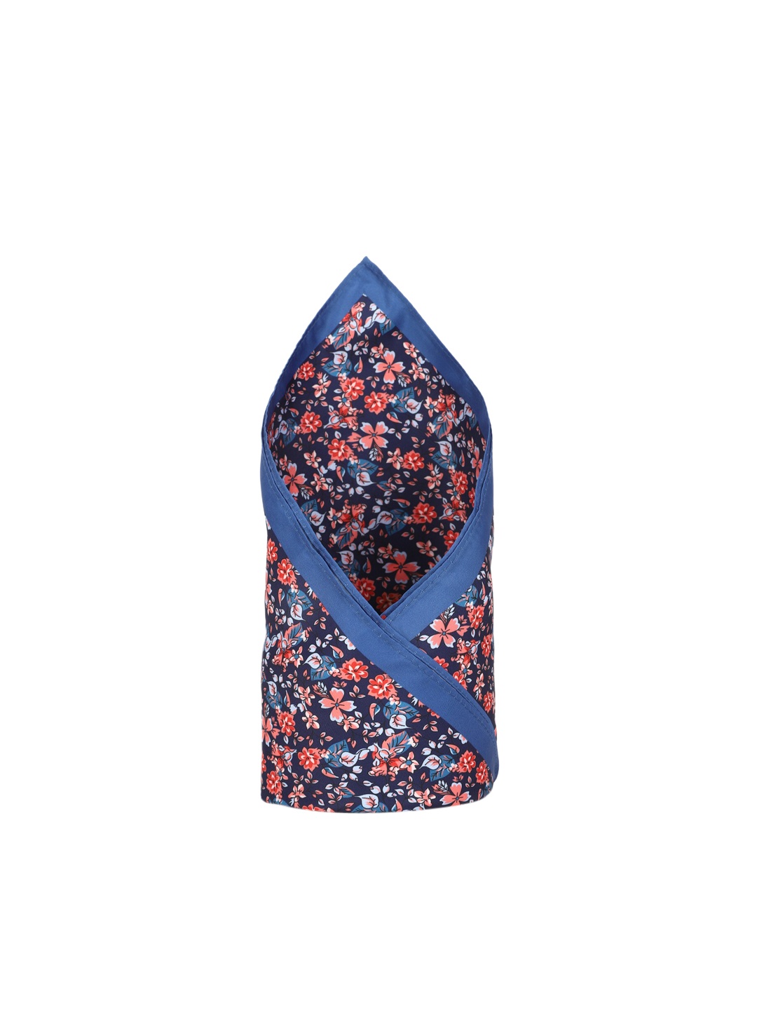 

Peter England Men Blue & Peach-Coloured Printed Pocket Square